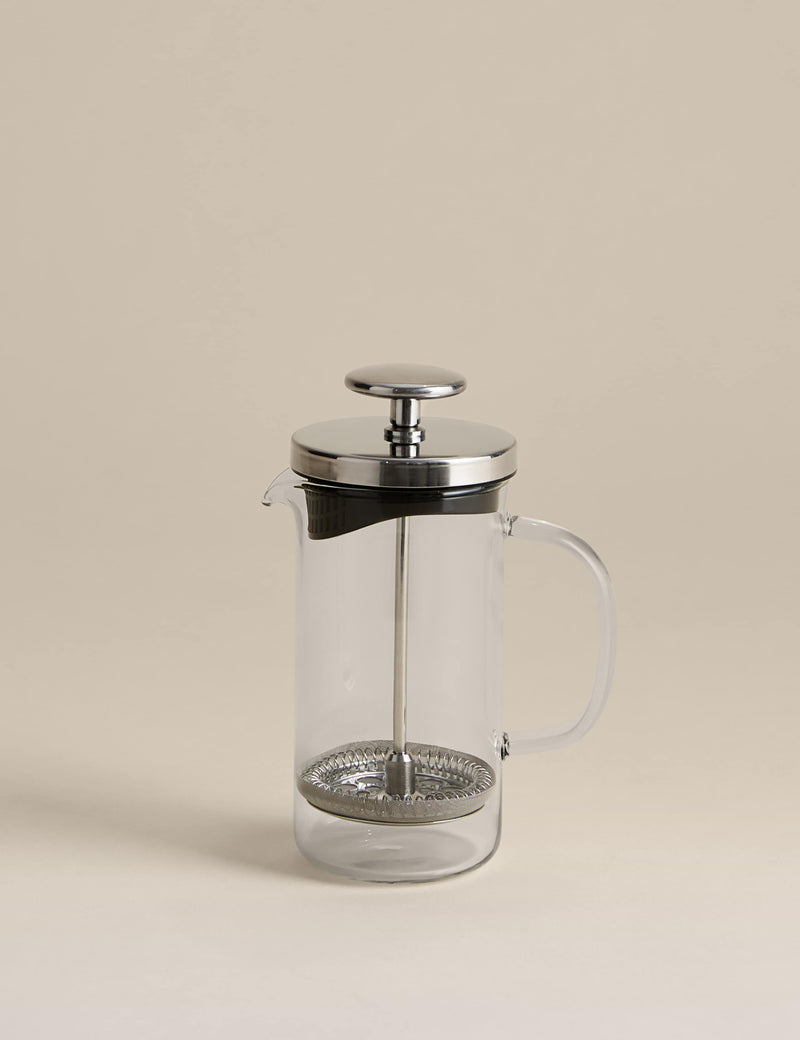 3 cup glass cafetiere with plunger, UK version