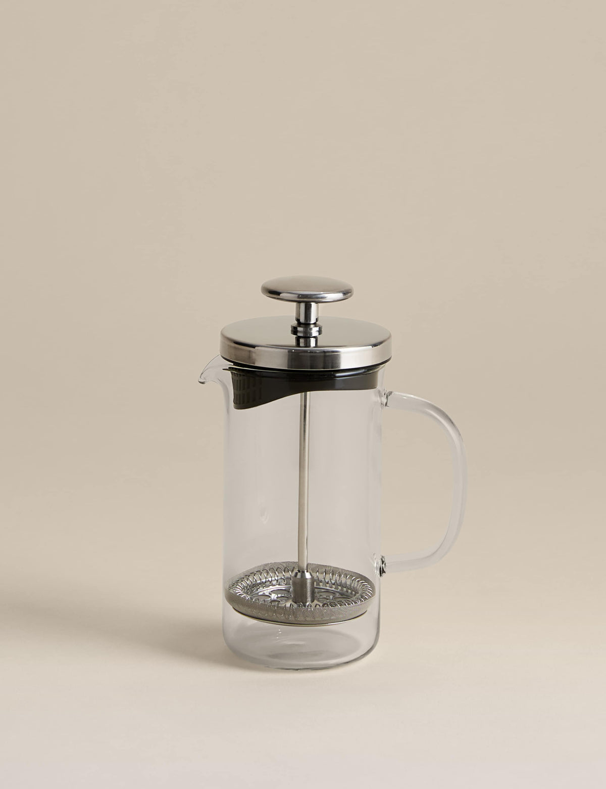 3 cup glass cafetiere with plunger, UK version
