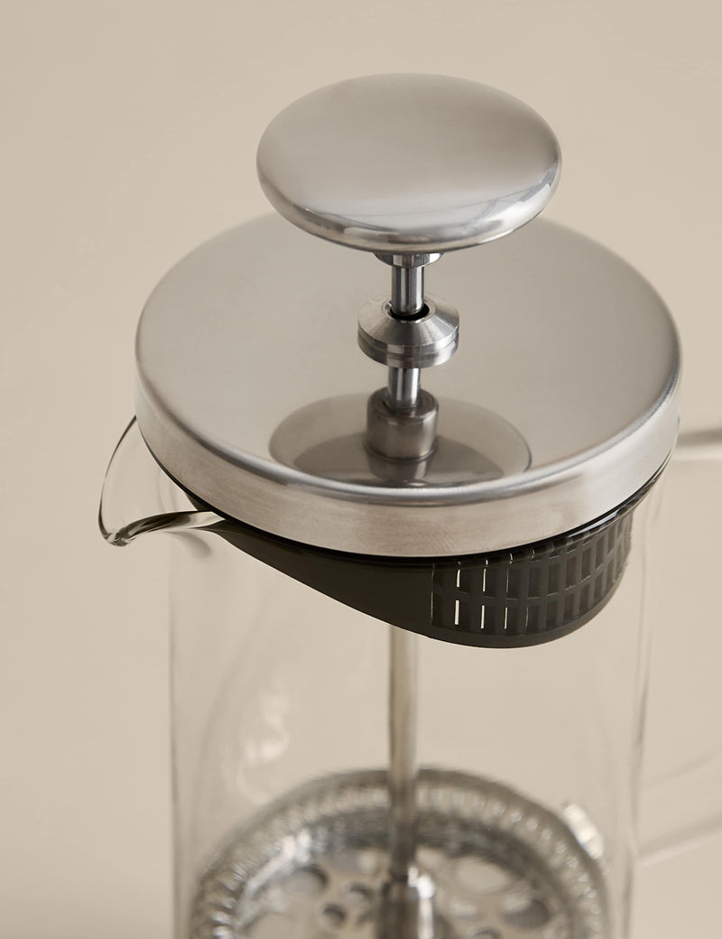 3 cup glass cafetiere with plunger, UK version
