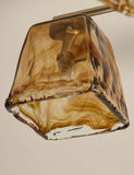 Glass 5-light flush ceiling light 58 cm, imported from the UK