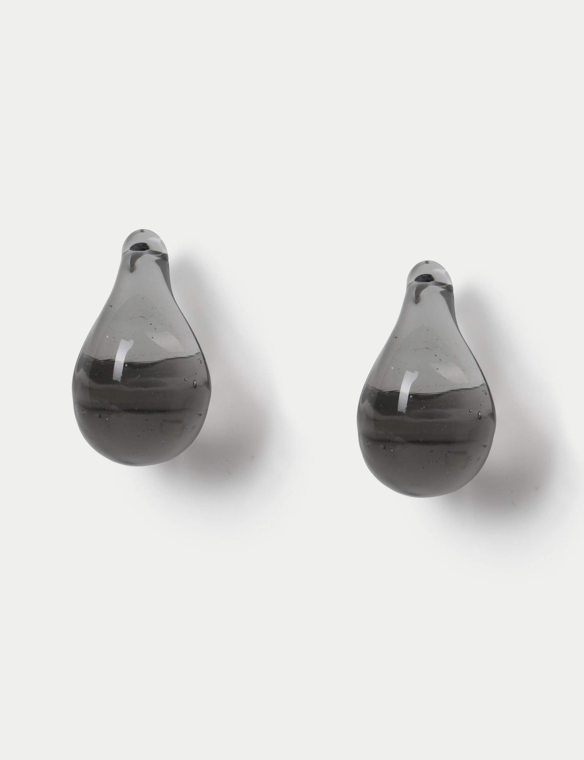 Autograph glass hoop earrings stainless steel, imported from the UK
