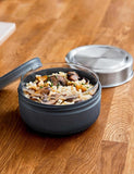Black+Blum glass lunch bowl with wood fibre base, UK version