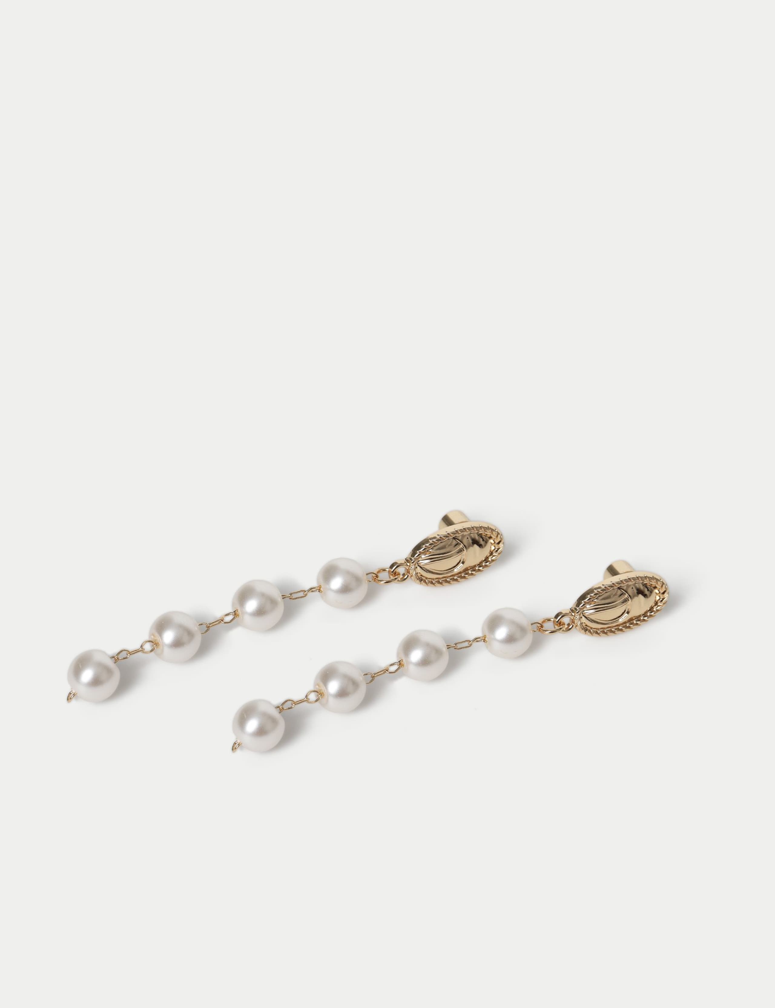 PER UNA glass pearl delicate earrings, UK version