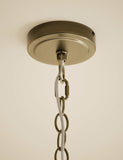 Glass pendant light clear glass shade metal chain - British product