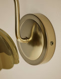 Scalloped glass wall light 16 cm height, UK version