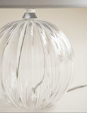 Glass table lamp with tapered shade 30 cm tall (British brand)