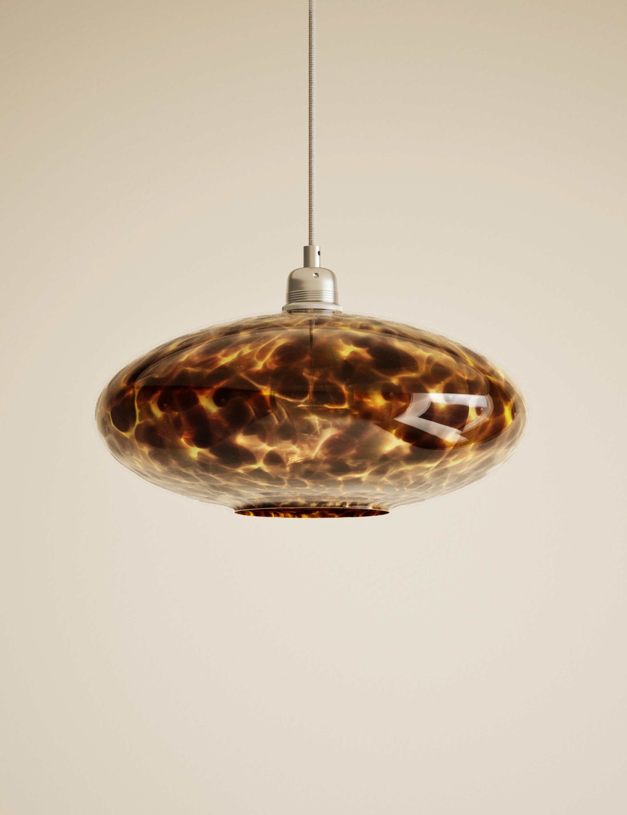 Glass tortoise shell easy fit shade - British product
