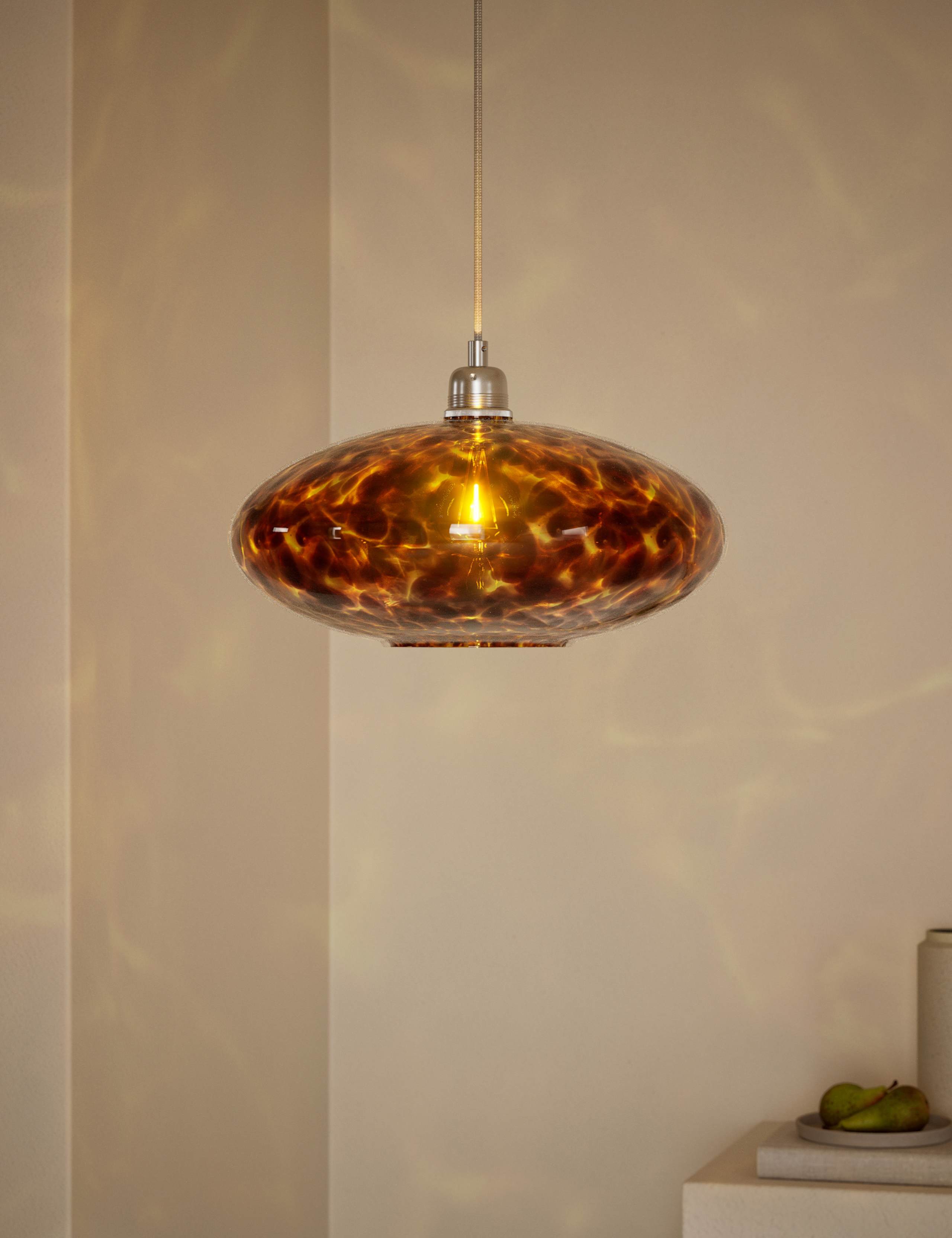 Glass tortoise shell easy fit shade - British product
