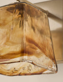 Glass wall light with hand-blown ombré shade, imported from the UK