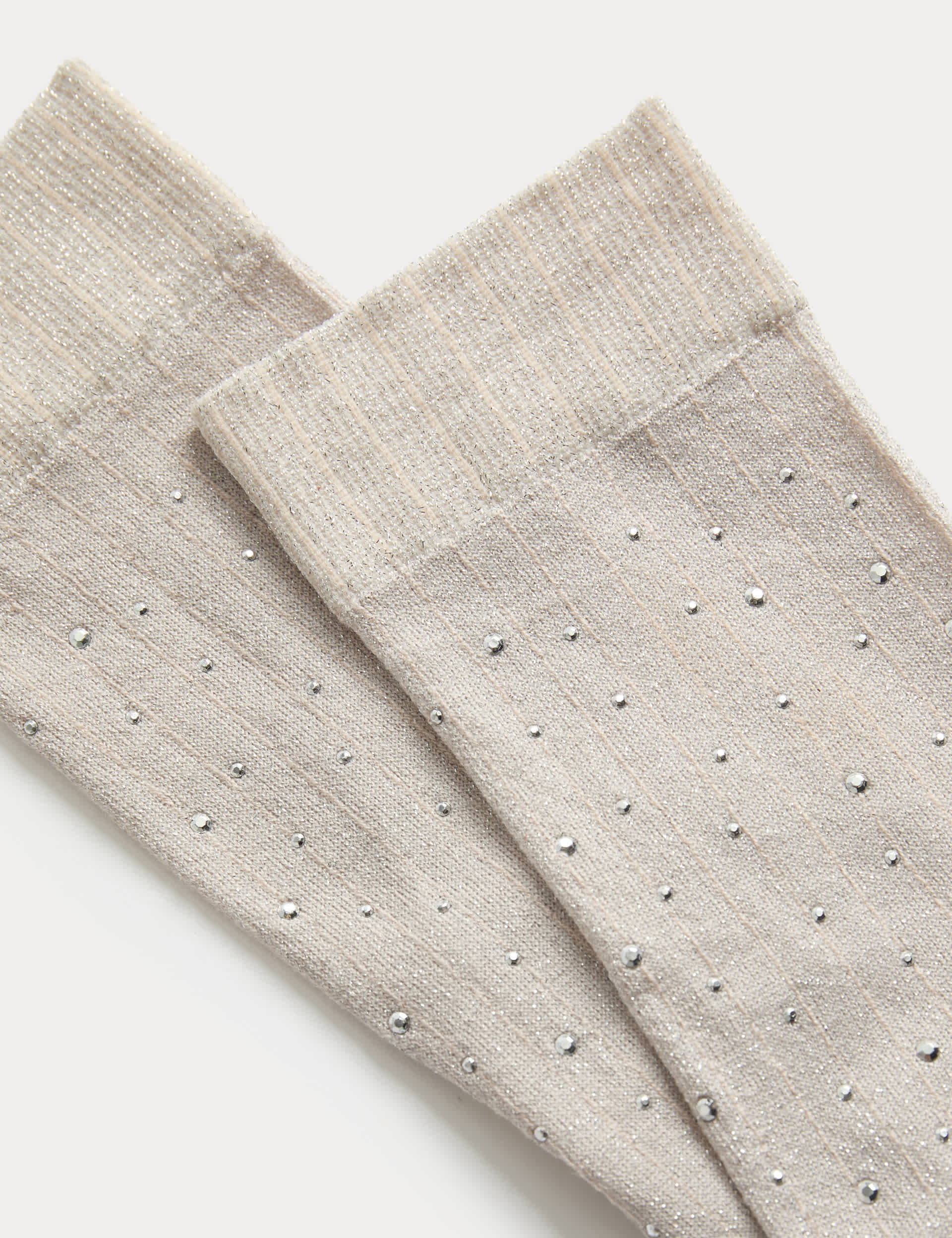 M&S glitter embellished crew socks, UK version