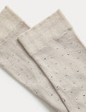 M&S glitter embellished crew socks, UK version