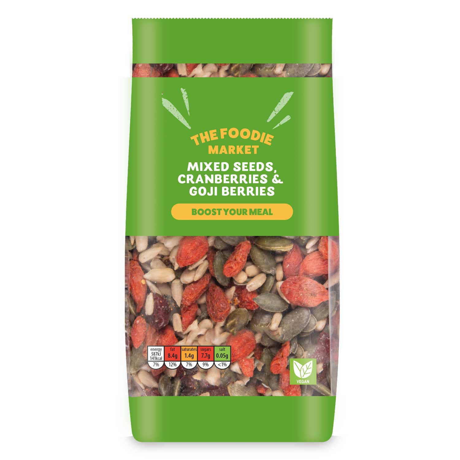 Goji berries and seed mix with pumpkin seeds (British brand)