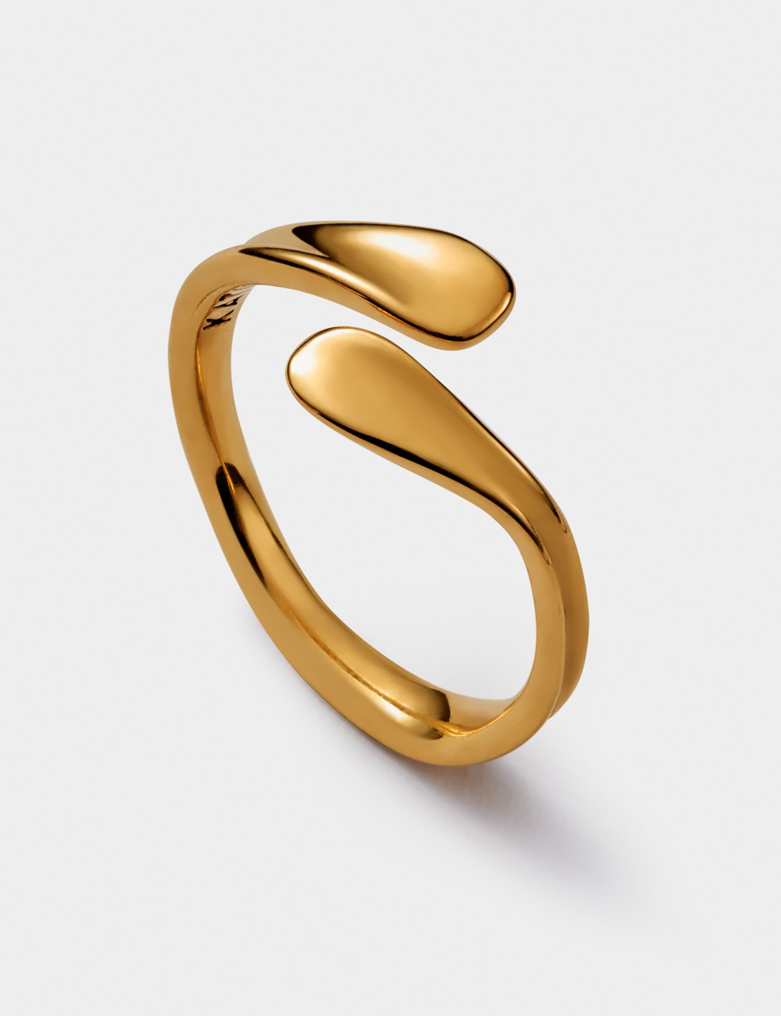 Katie Loxton gold coated molten wrap waterproof ring - British product