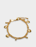 Katie Loxton gold plated bracelet with shell charms, imported from the UK