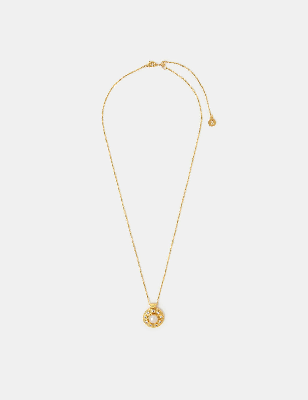 Accessorize gold plated coin pendant necklace with adjustable chain (British brand)