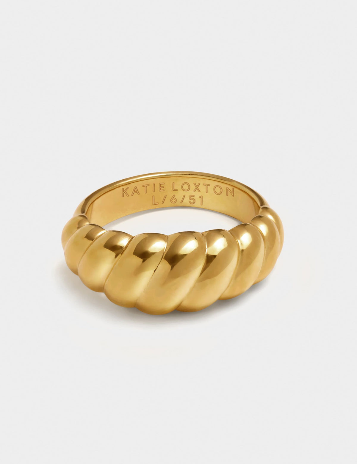 Katie Loxton gold-plated twist waterproof ring - British product