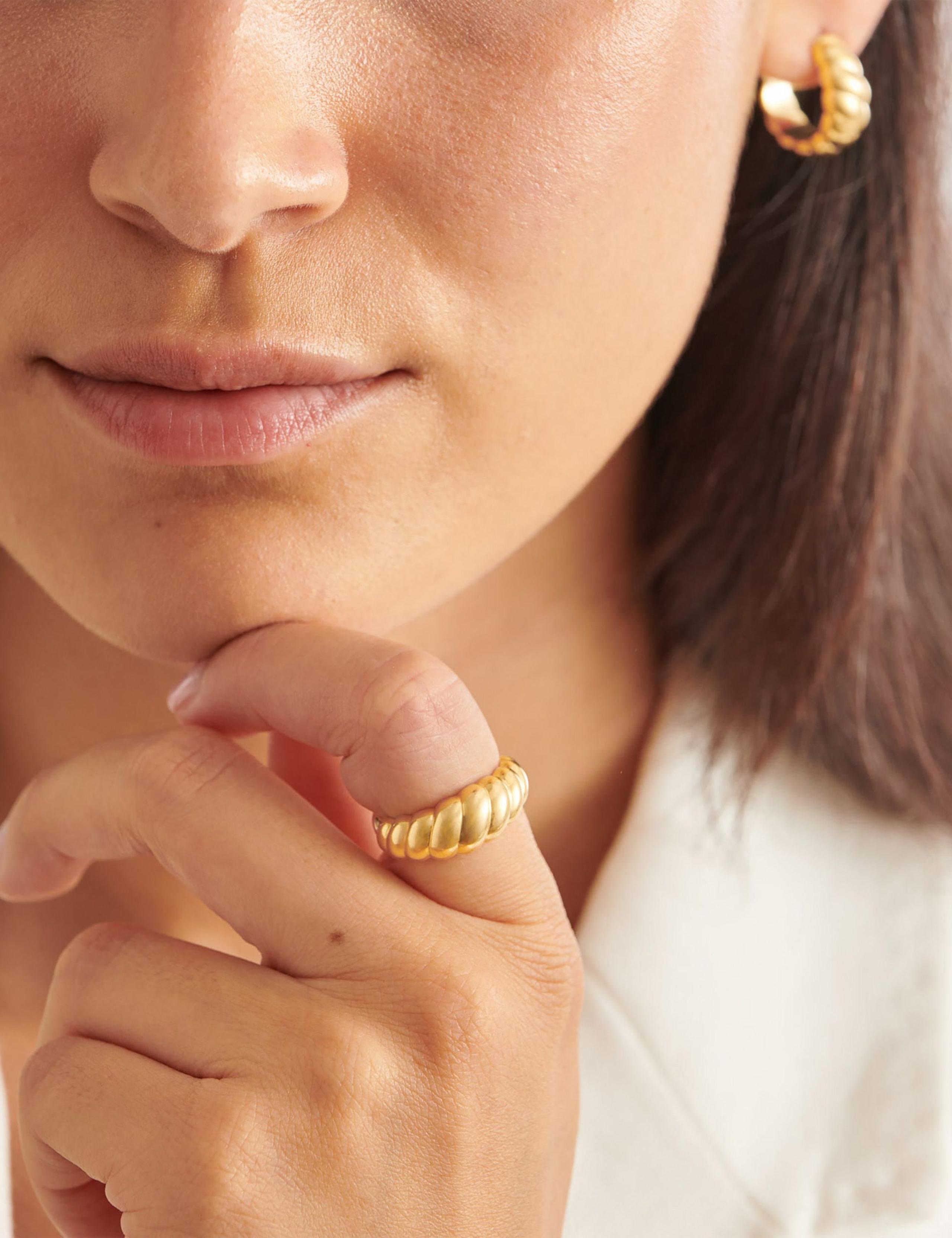 Katie Loxton gold-plated twist waterproof ring - British product