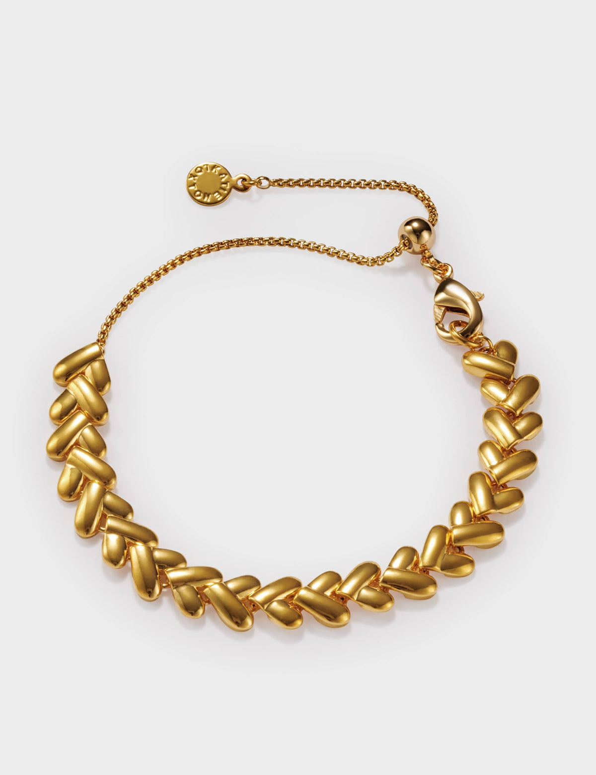 Katie Loxton gold plated heart link bracelet, UK version