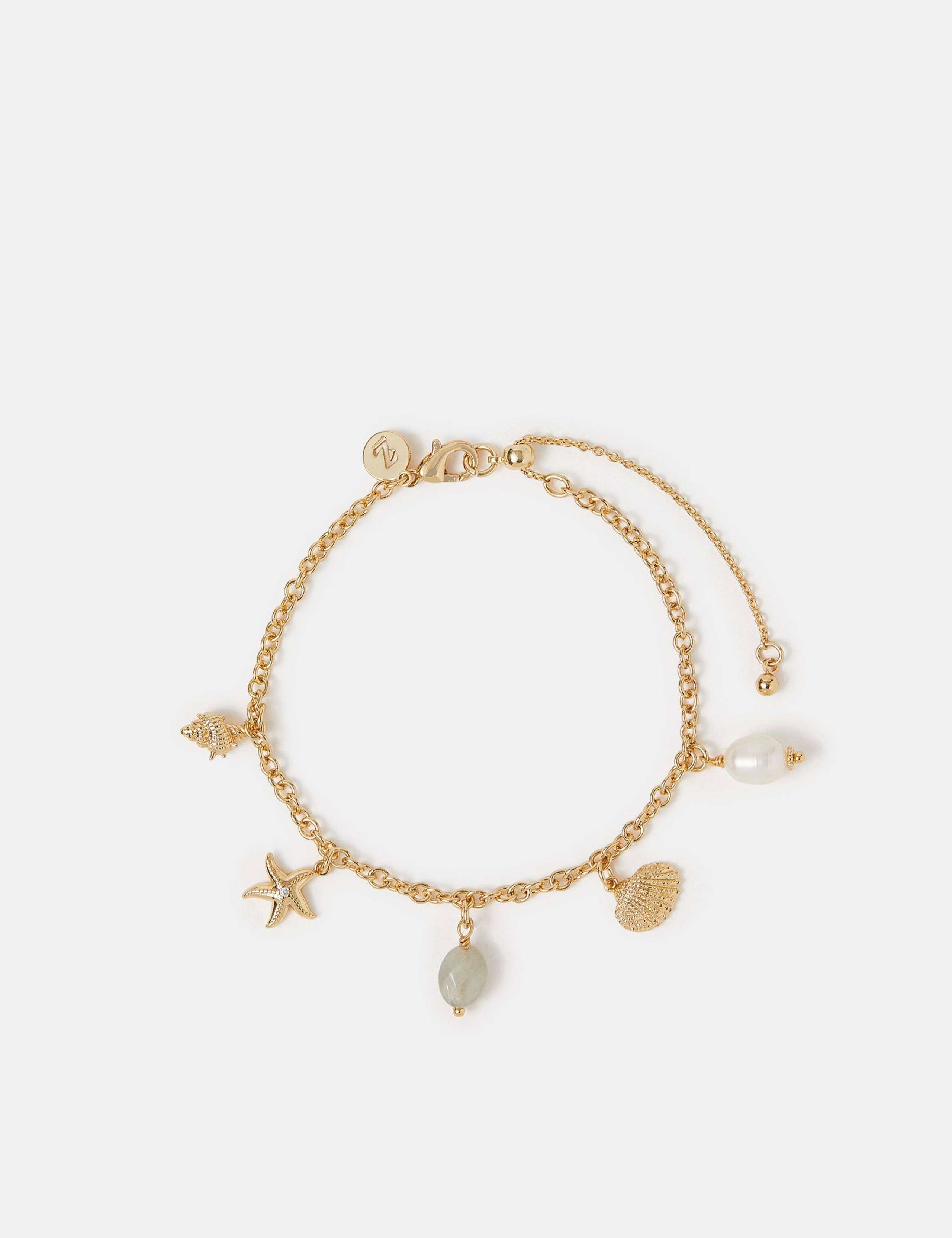 Accessorize gold plated rose quartz pendant necklace, UK version