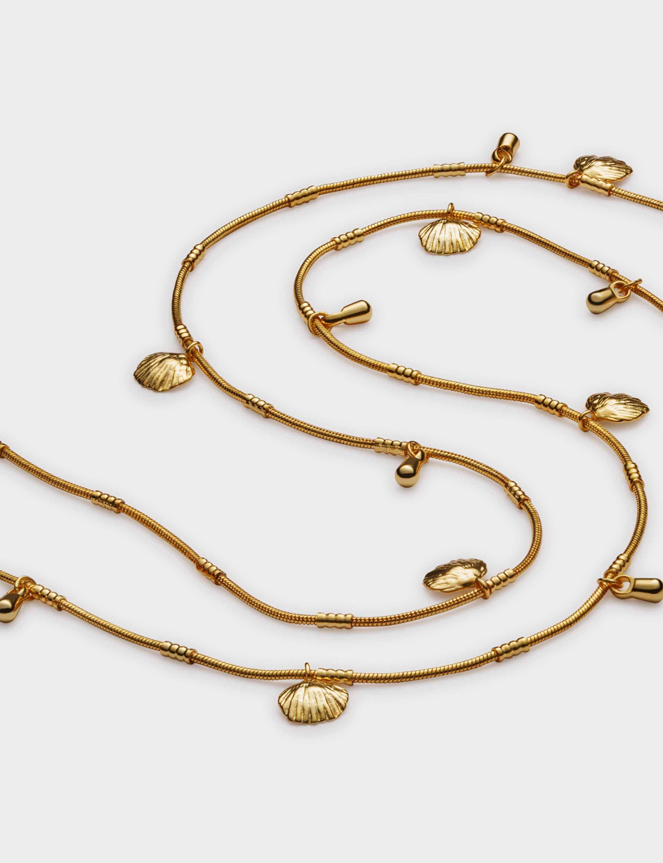Katie Loxton gold plated shell charm necklace, UK version