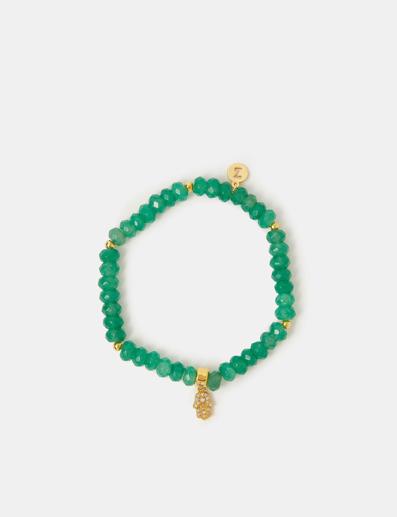 Accessorize gold plated stone heart bracelet 18 cm, UK version