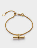Katie Loxton gold plated T-bar bracelet, imported from the UK