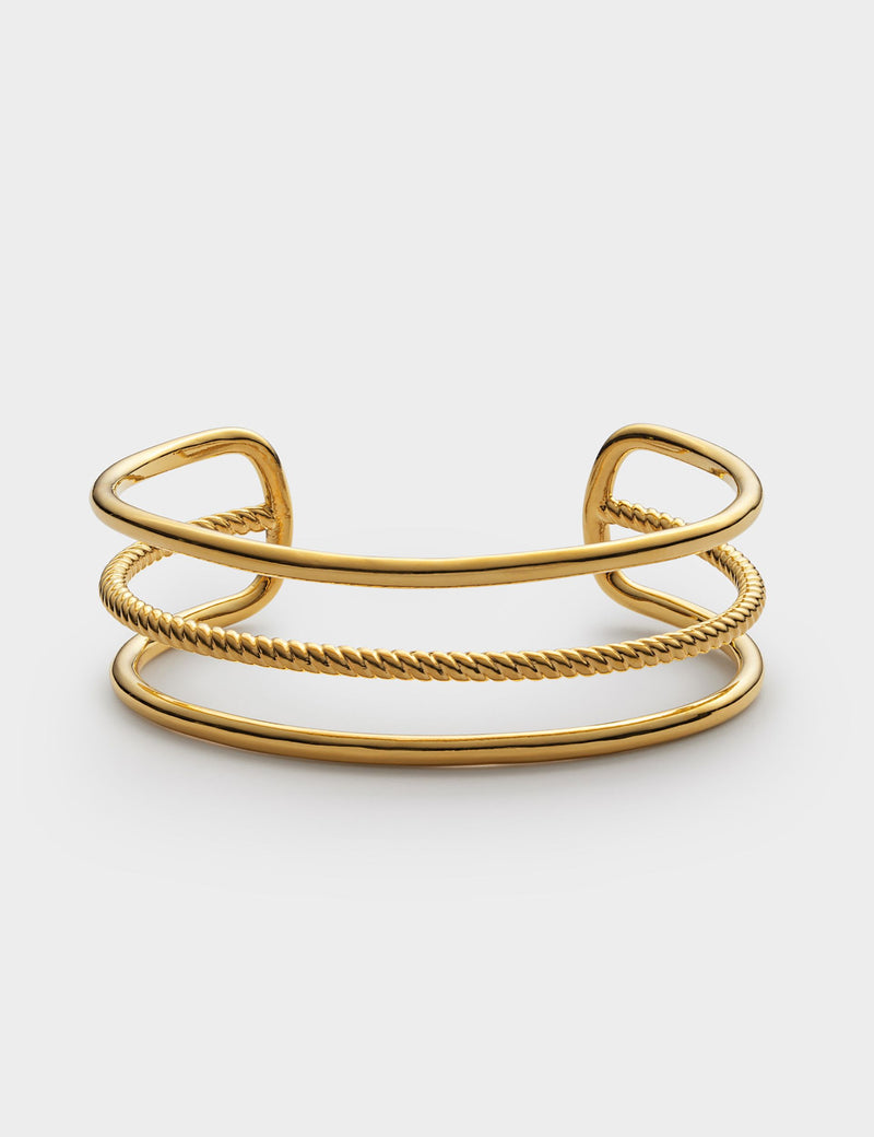 Katie Loxton gold plated bangle open cuff waterproof, imported from the UK