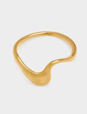 Katie Loxton gold-plated wave ring waterproof (British brand)
