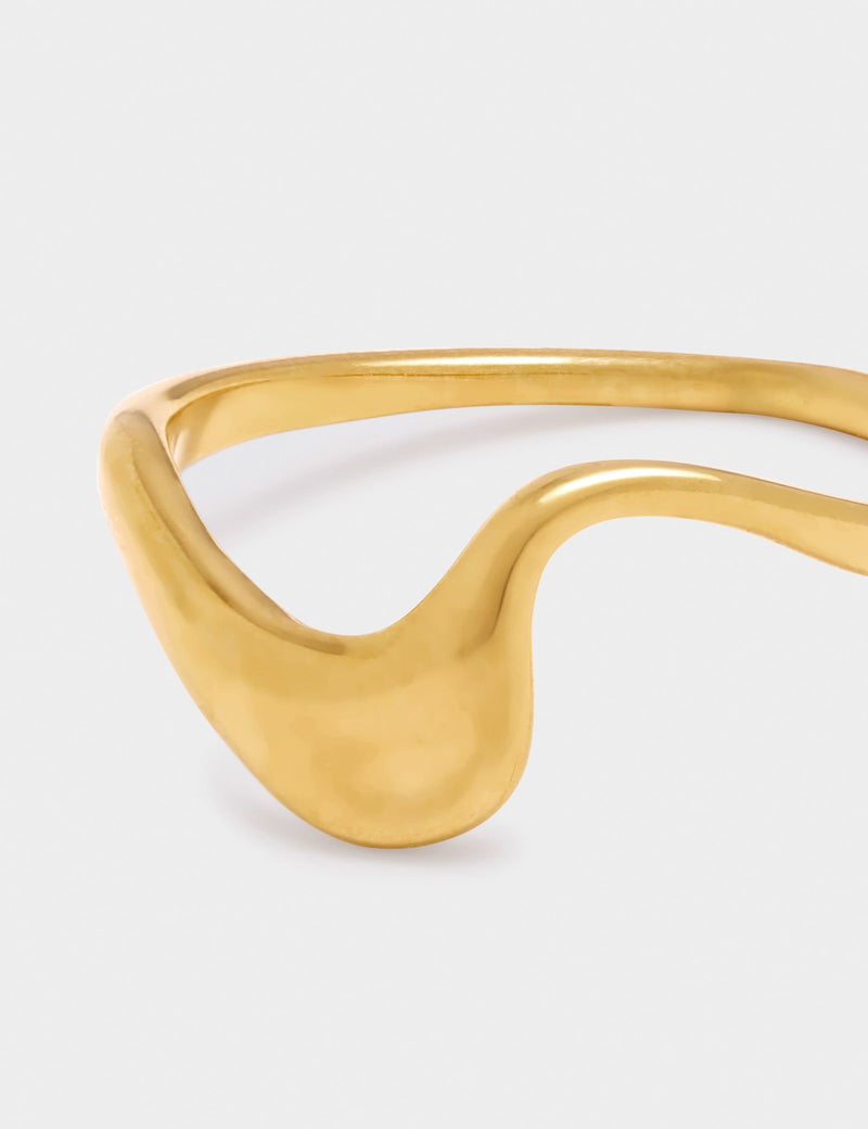 Katie Loxton gold-plated wave ring waterproof (British brand)