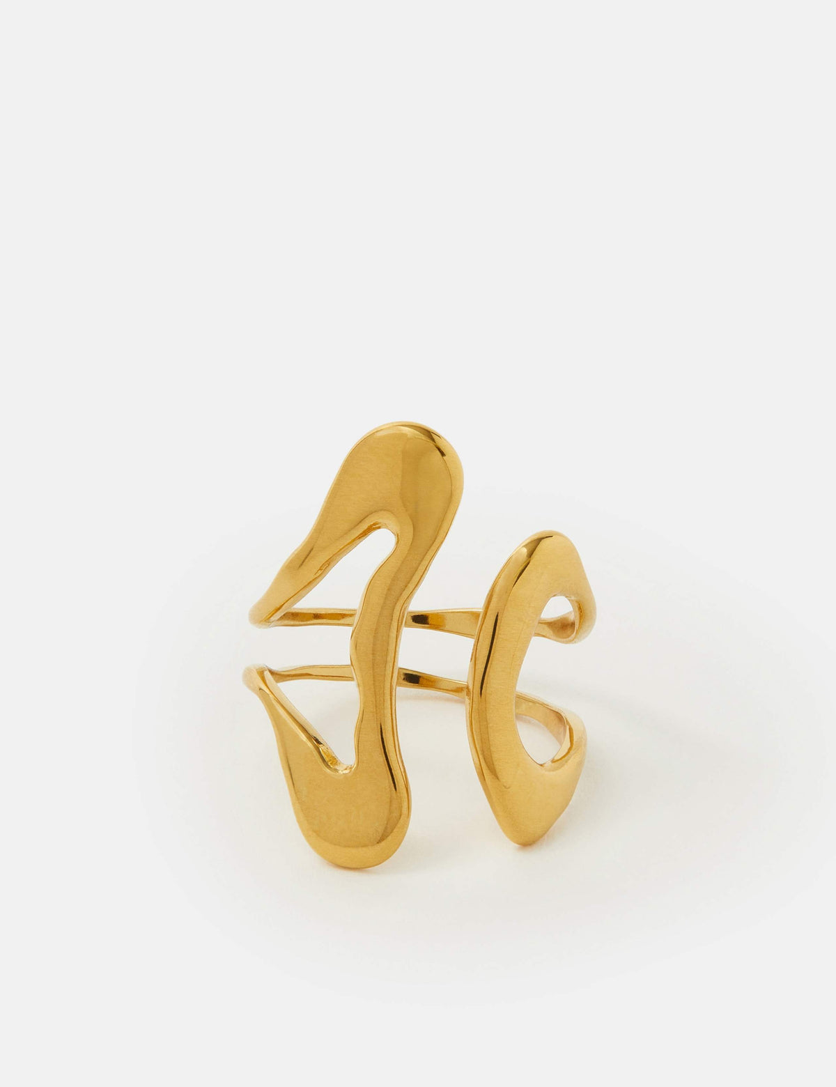 Accessorize gold tone fluid adjustable ring (British brand)