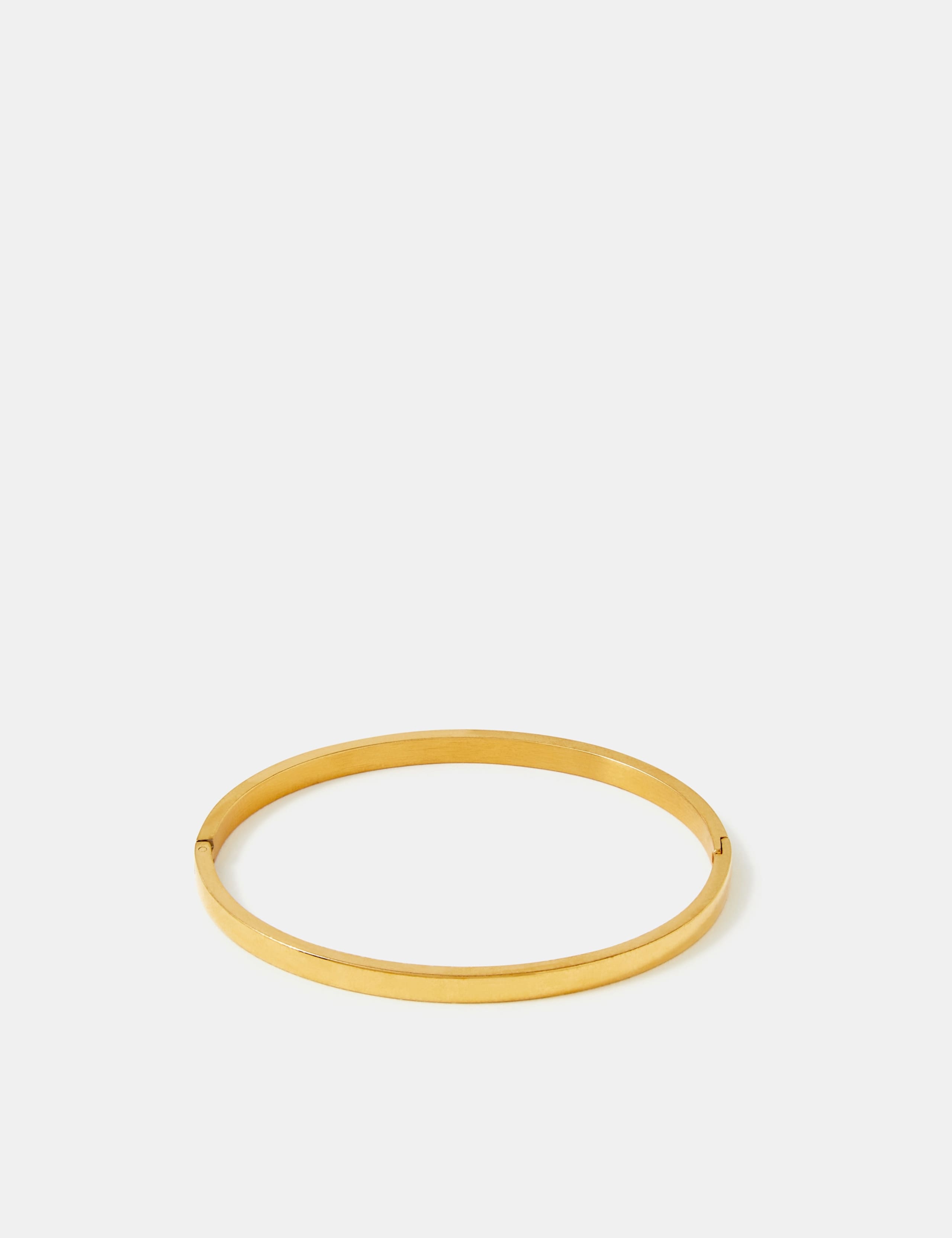 Accessorize gold tone stainless steel hinged bangle - British product