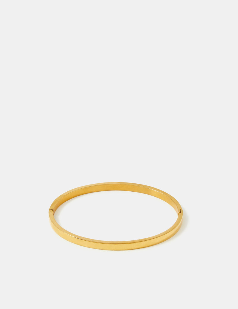 Accessorize gold tone stainless steel hinged bangle - British product