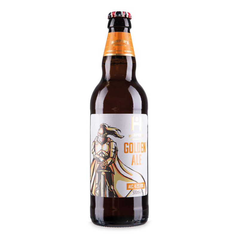 Golden ale free from peanuts, imported from the UK
