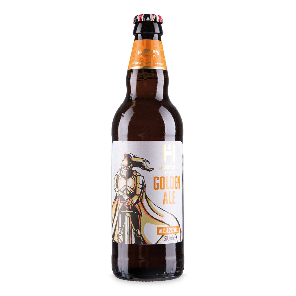 Golden ale free from peanuts, imported from the UK