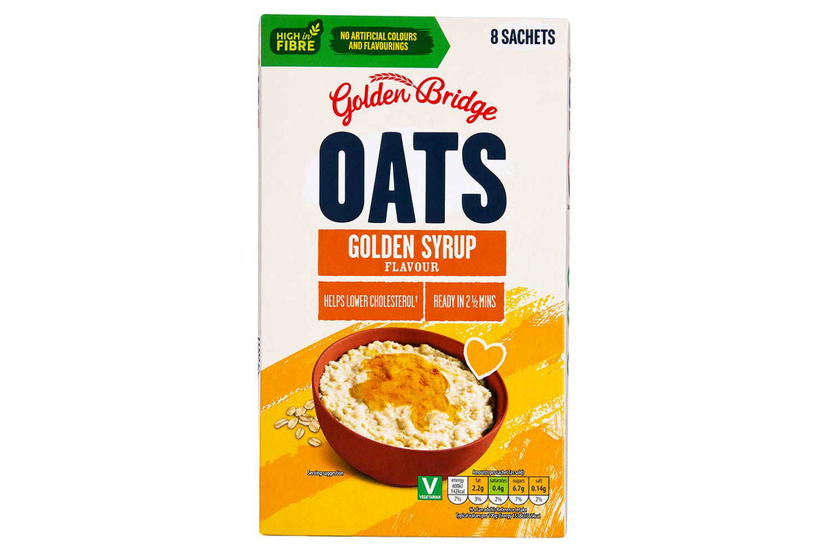 Golden syrup instant porridge sachets 8 pack (British brand)