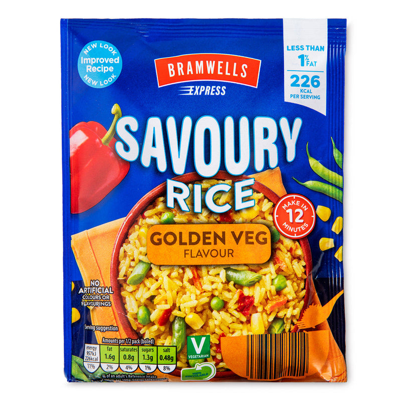 Savoury rice made with golden veg flavour, UK version