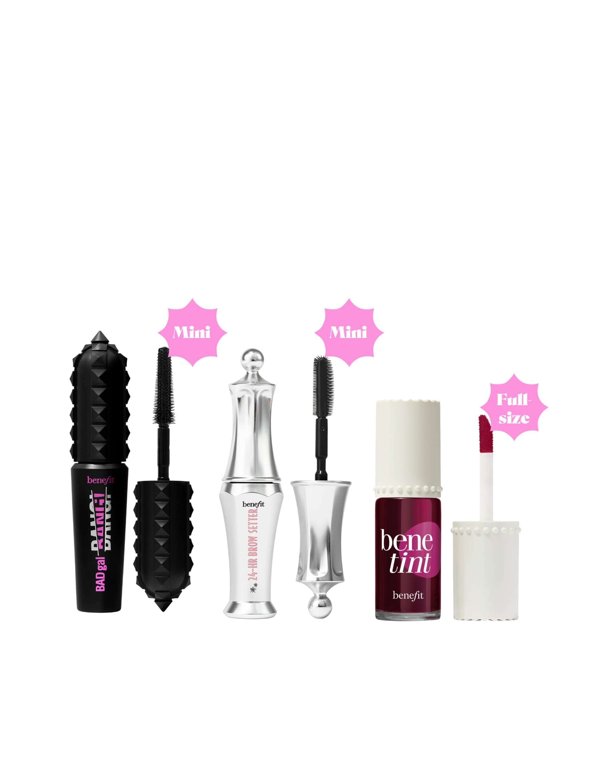 Benefit Best Sellers Gift Set with Benetint, mascara, brow gel (British brand)