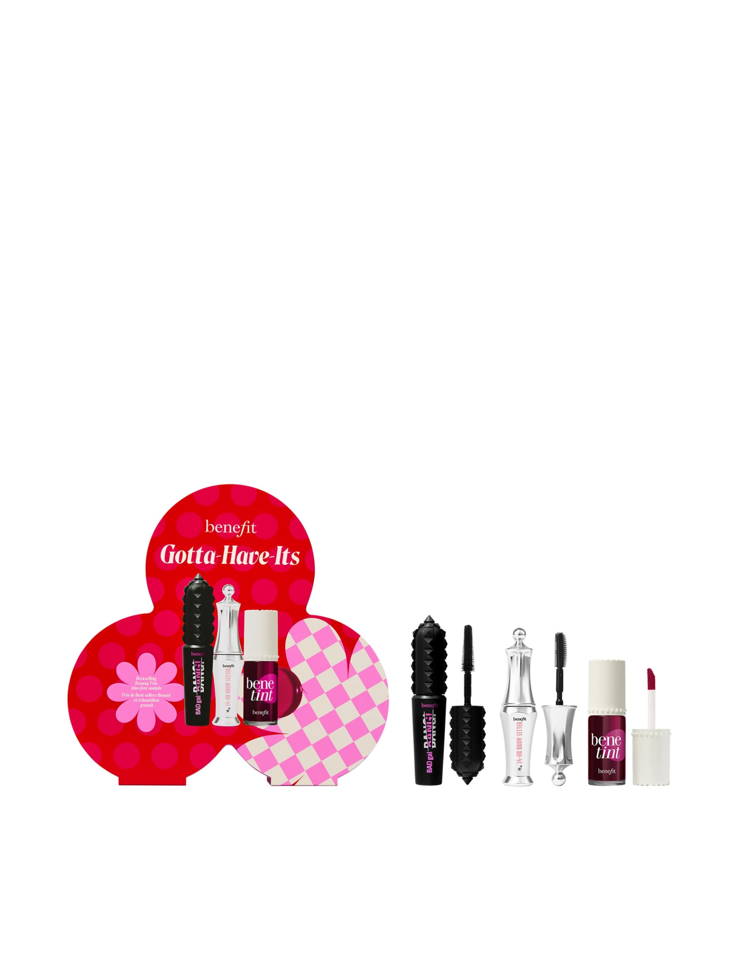 Benefit Best Sellers Gift Set with Benetint, mascara, brow gel (British brand)
