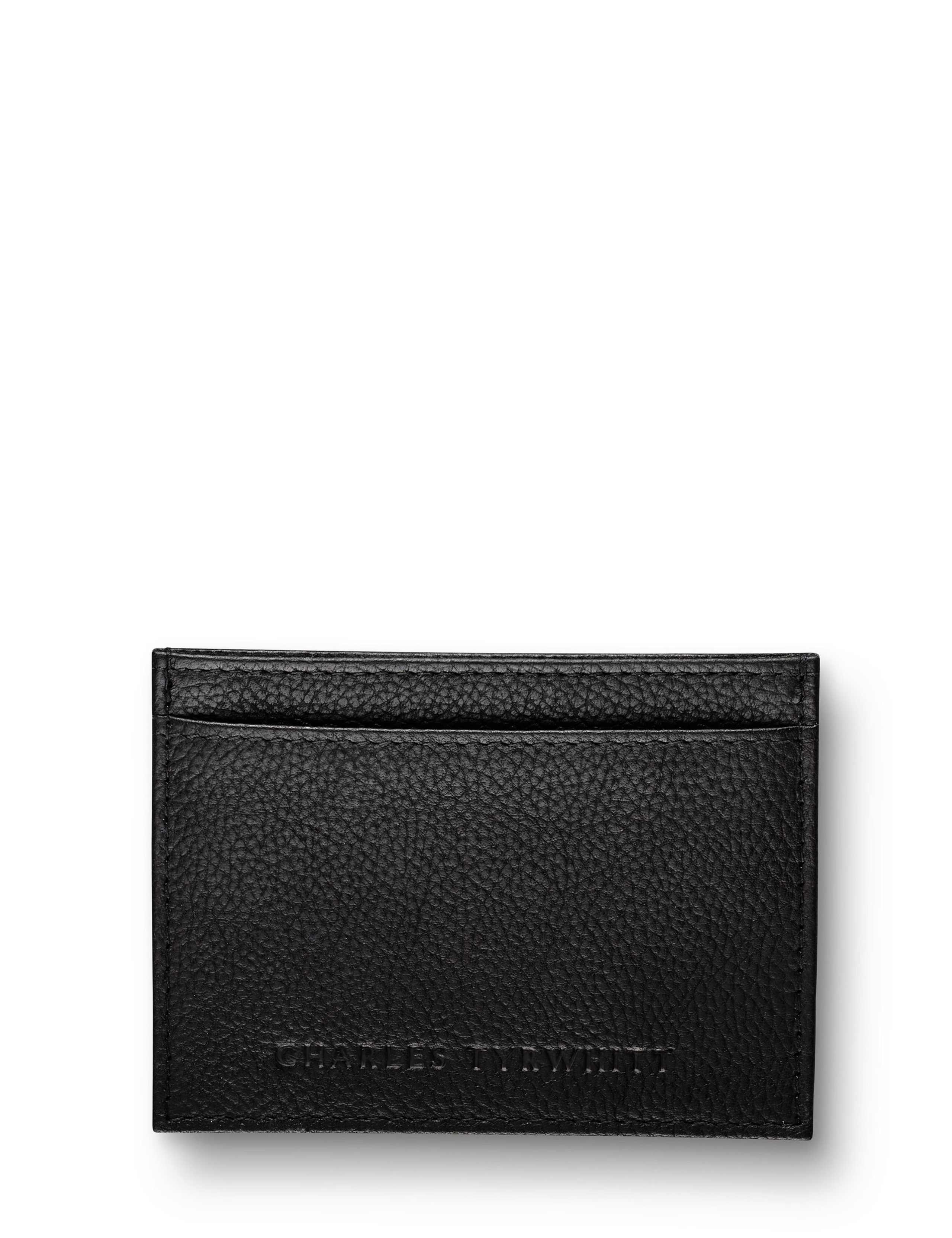 Charles Tyrwhitt grain leather card holder slim 7cm (British brand)