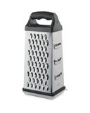 Stainless steel grater assortment with rotary and mandoline options (British brand)