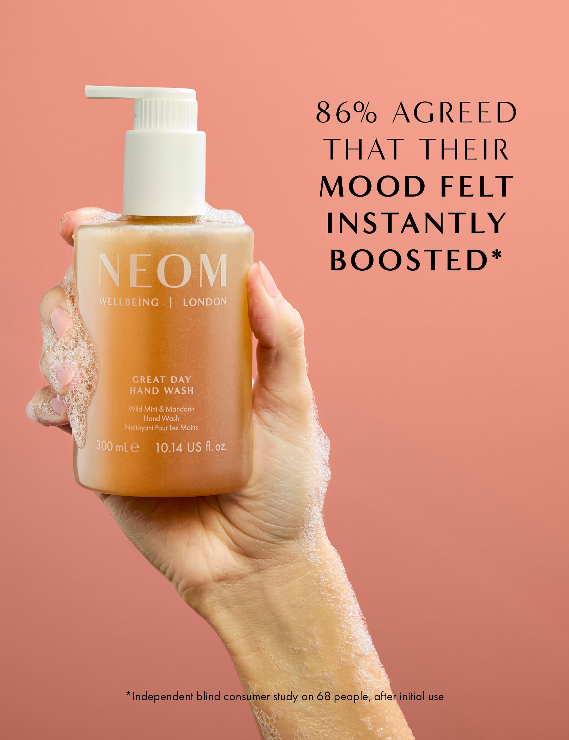 NEOM hand wash Wild Mint & Mandarin 300ml, UK version