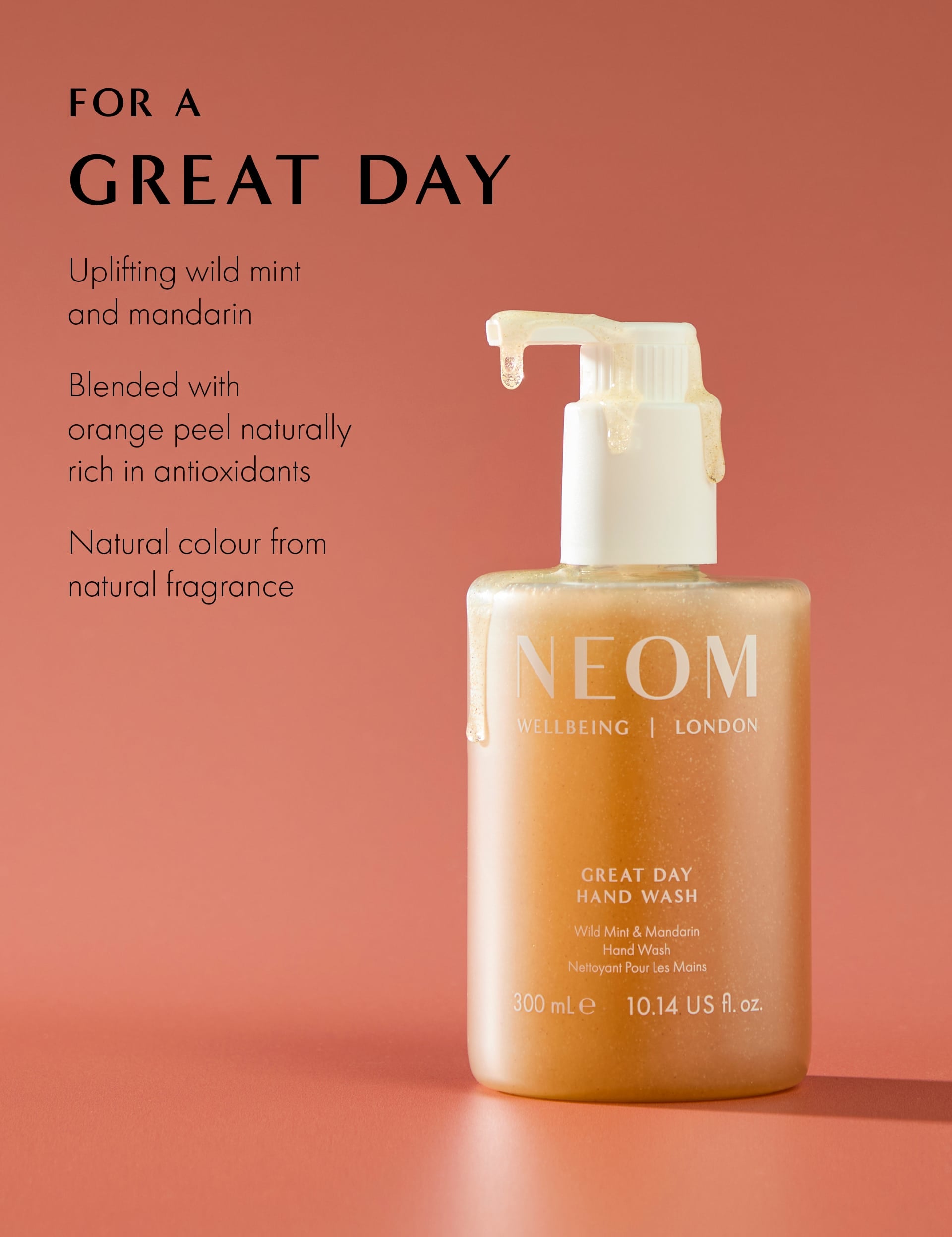 NEOM hand wash Wild Mint & Mandarin 300ml, UK version