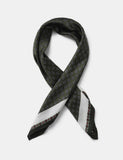 Green circle print scarf in polyester, UK version