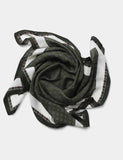 Green circle print scarf in polyester, UK version