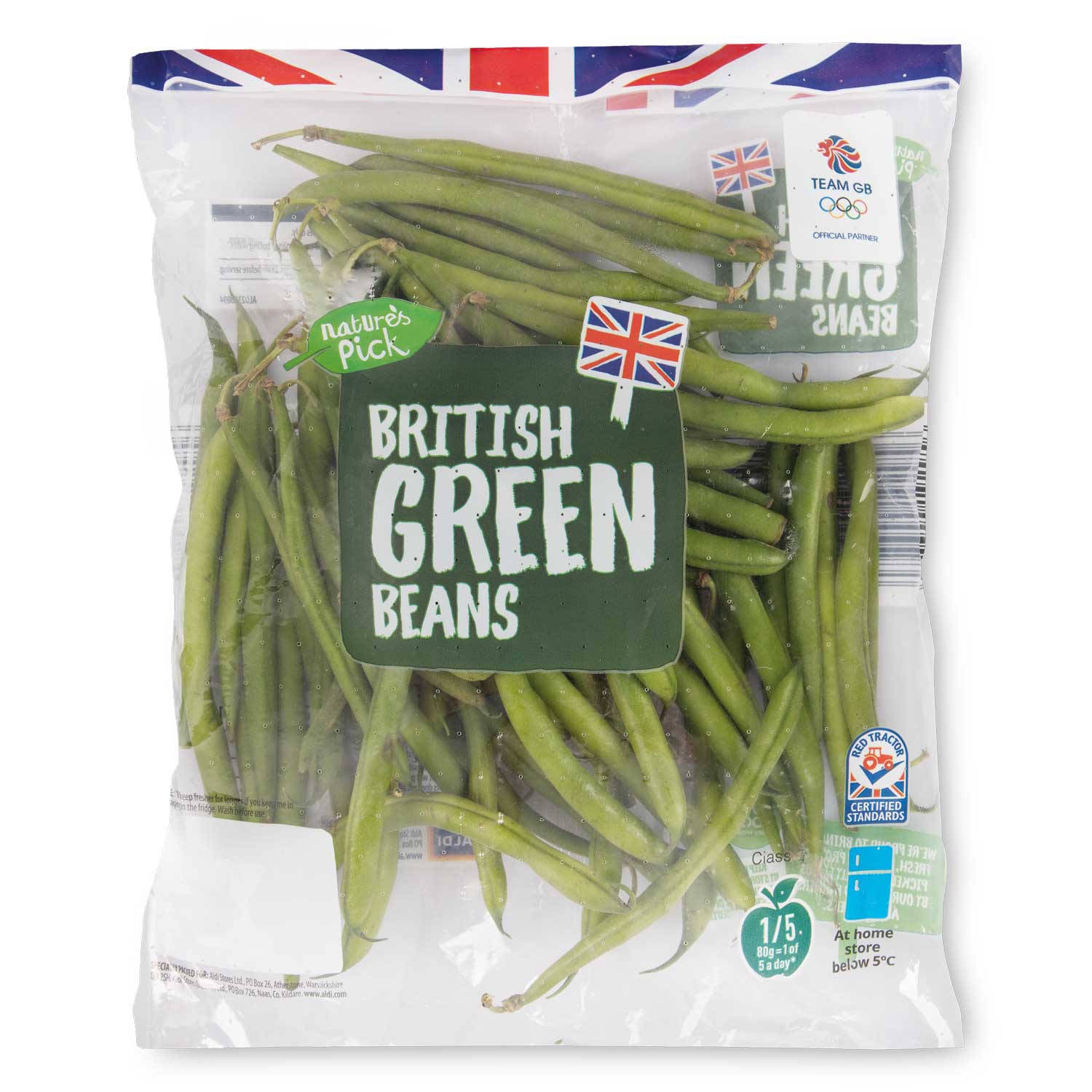 Green beans vegetable for everyday meals (British brand)