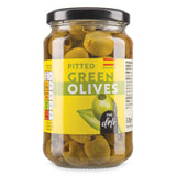Pitted green Spanish olives in brine 320g - British product