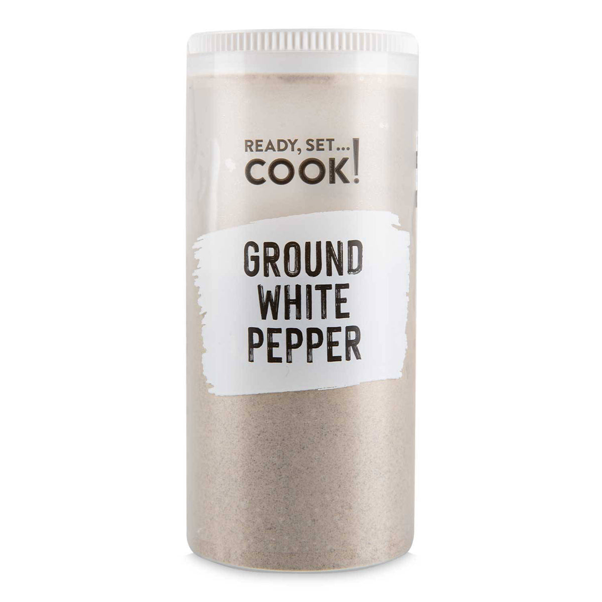 Ground white pepper spice for cooking, imported from the UK