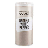 Ground white pepper spice for cooking, imported from the UK