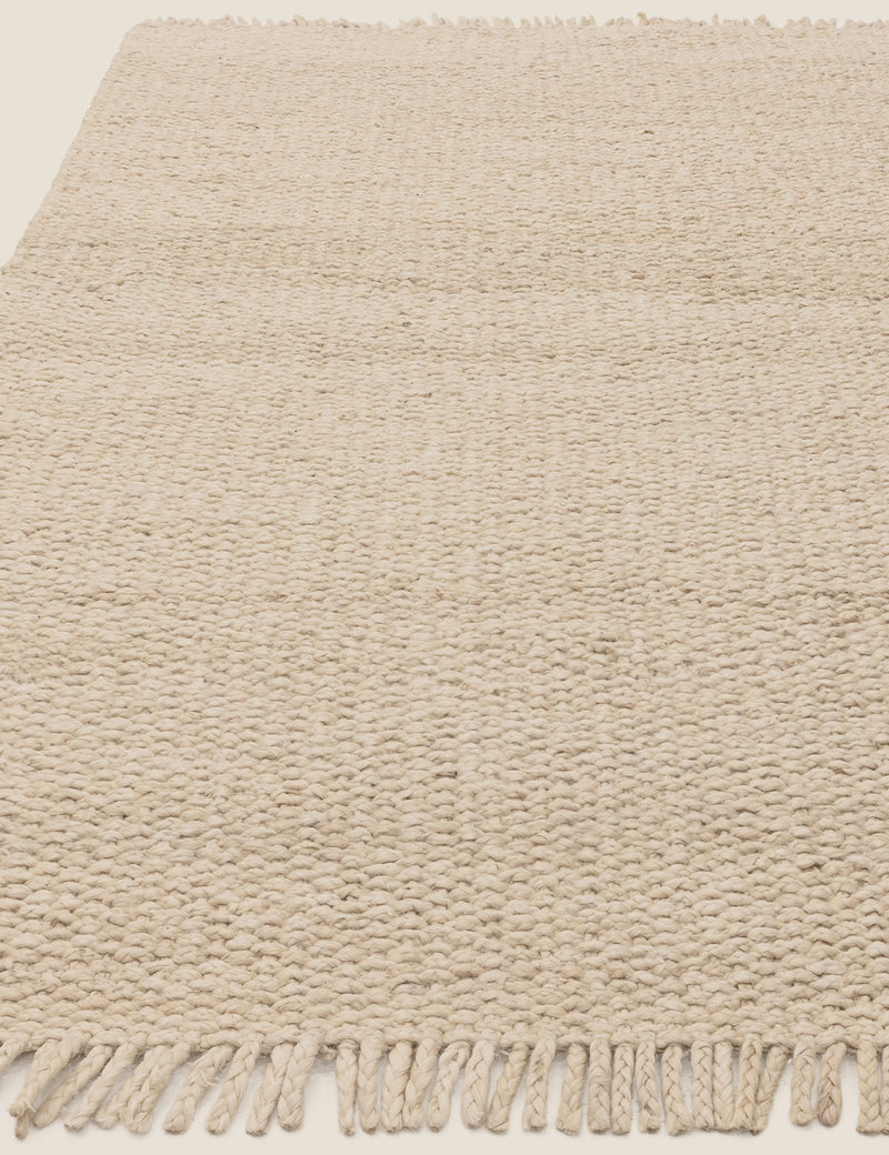 Asiatic Grove Sand Rug wool-rich flatweave rug, imported from the UK