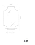 Guapo rectangular wall mirror 90x60cm, UK version